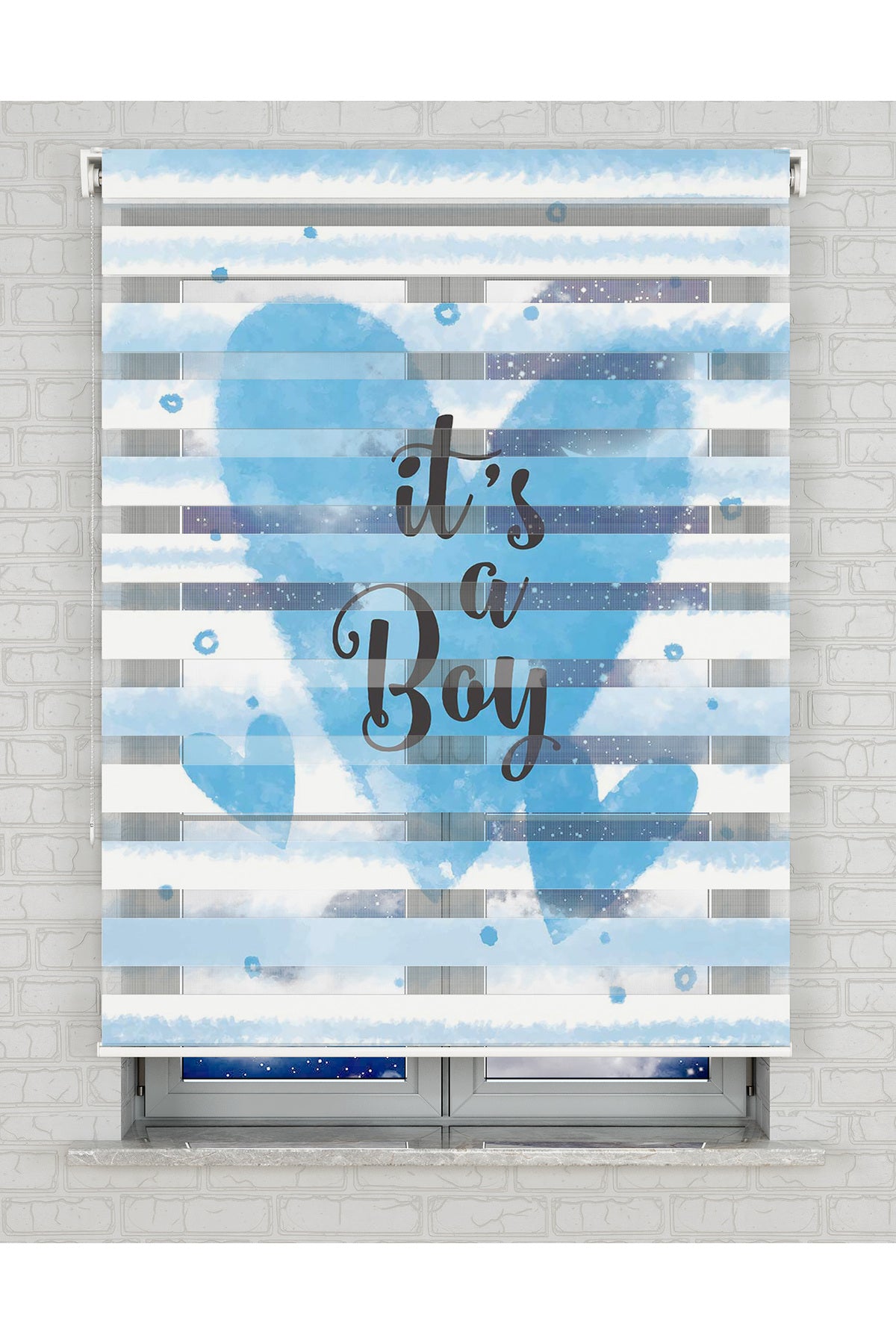 baskılı zebra perde