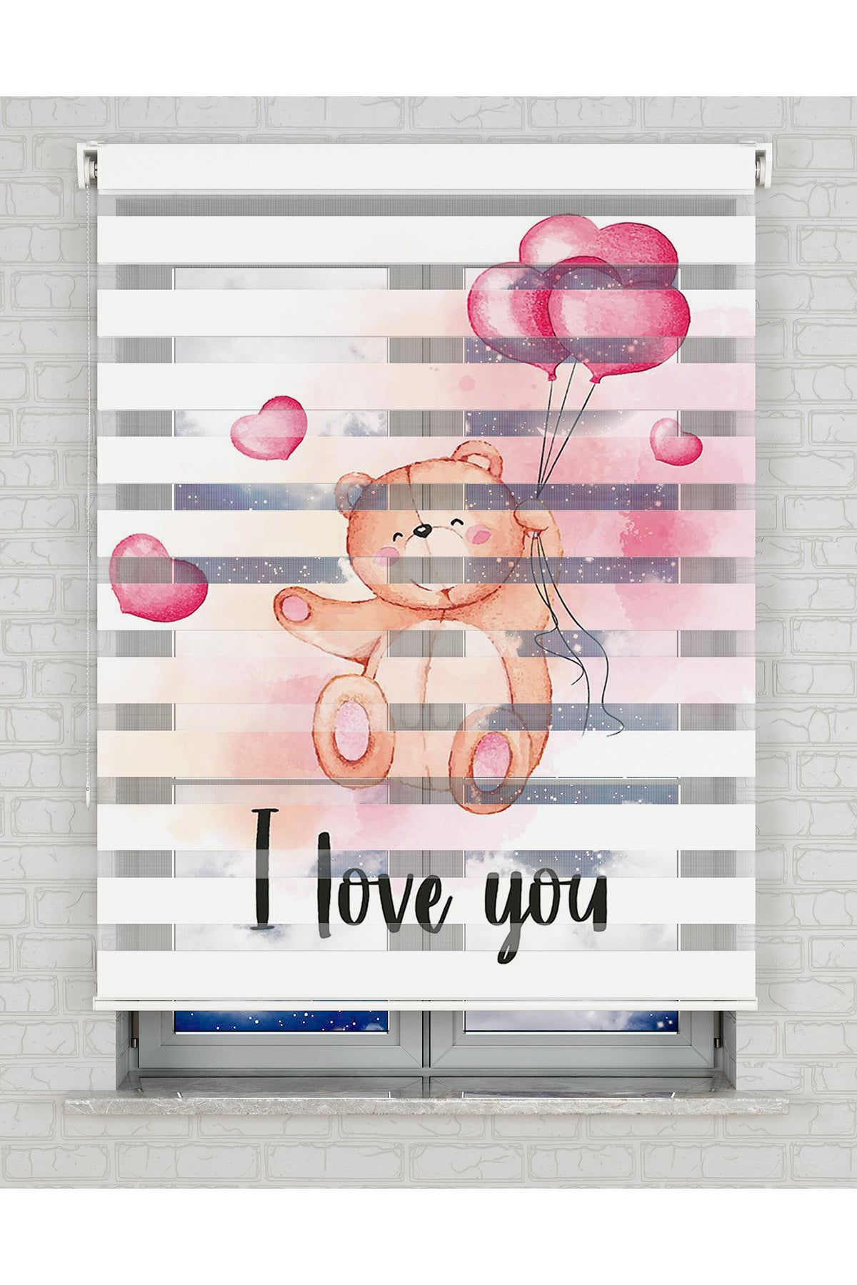 baskılı zebra perde