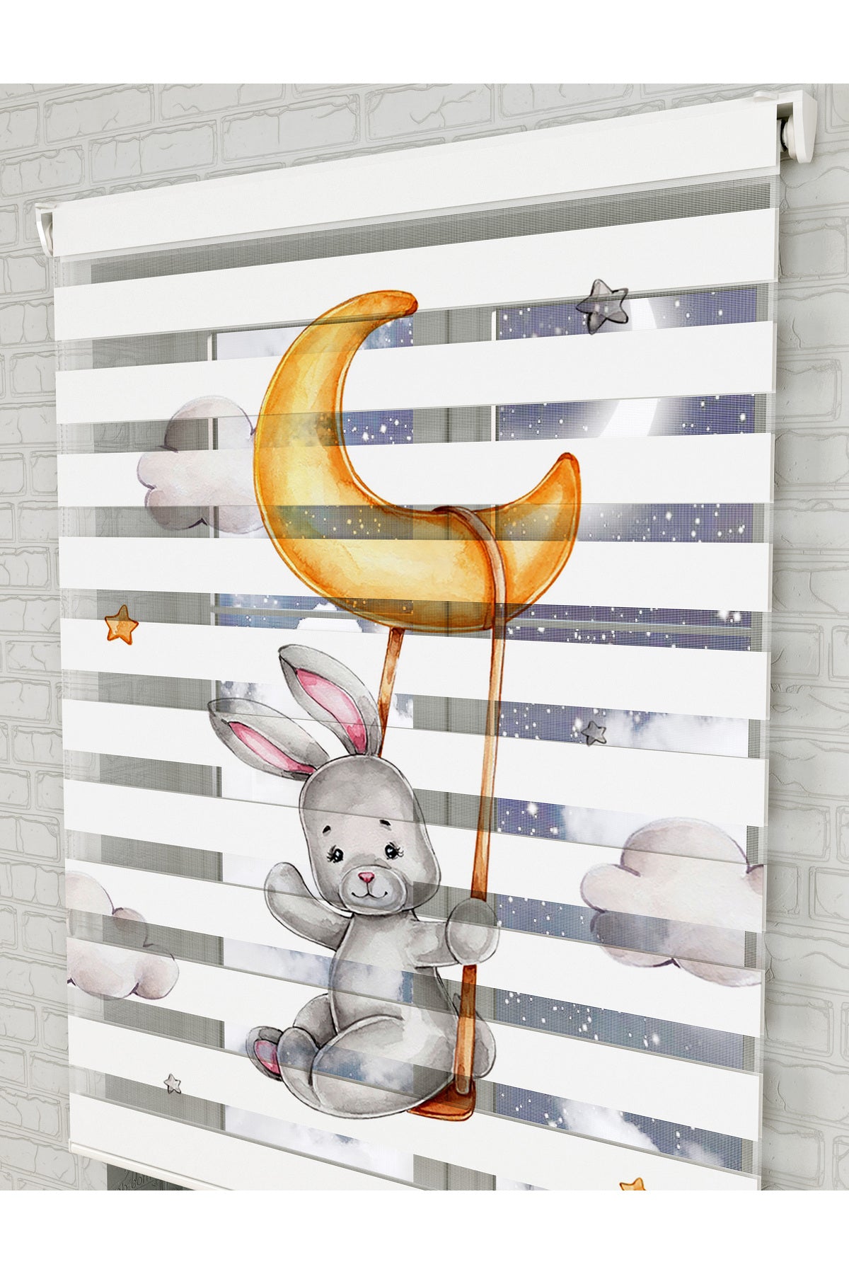 bebek odası zebra perde