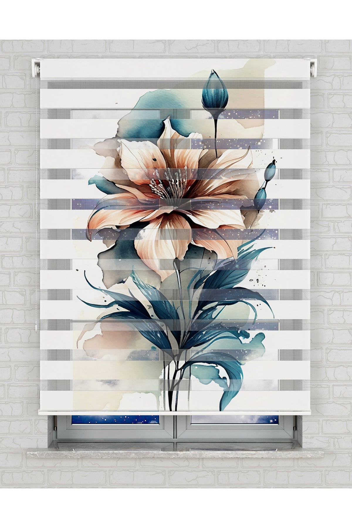 baskılı zebra perde