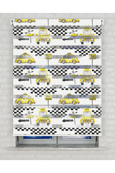 baskılı zebra perde