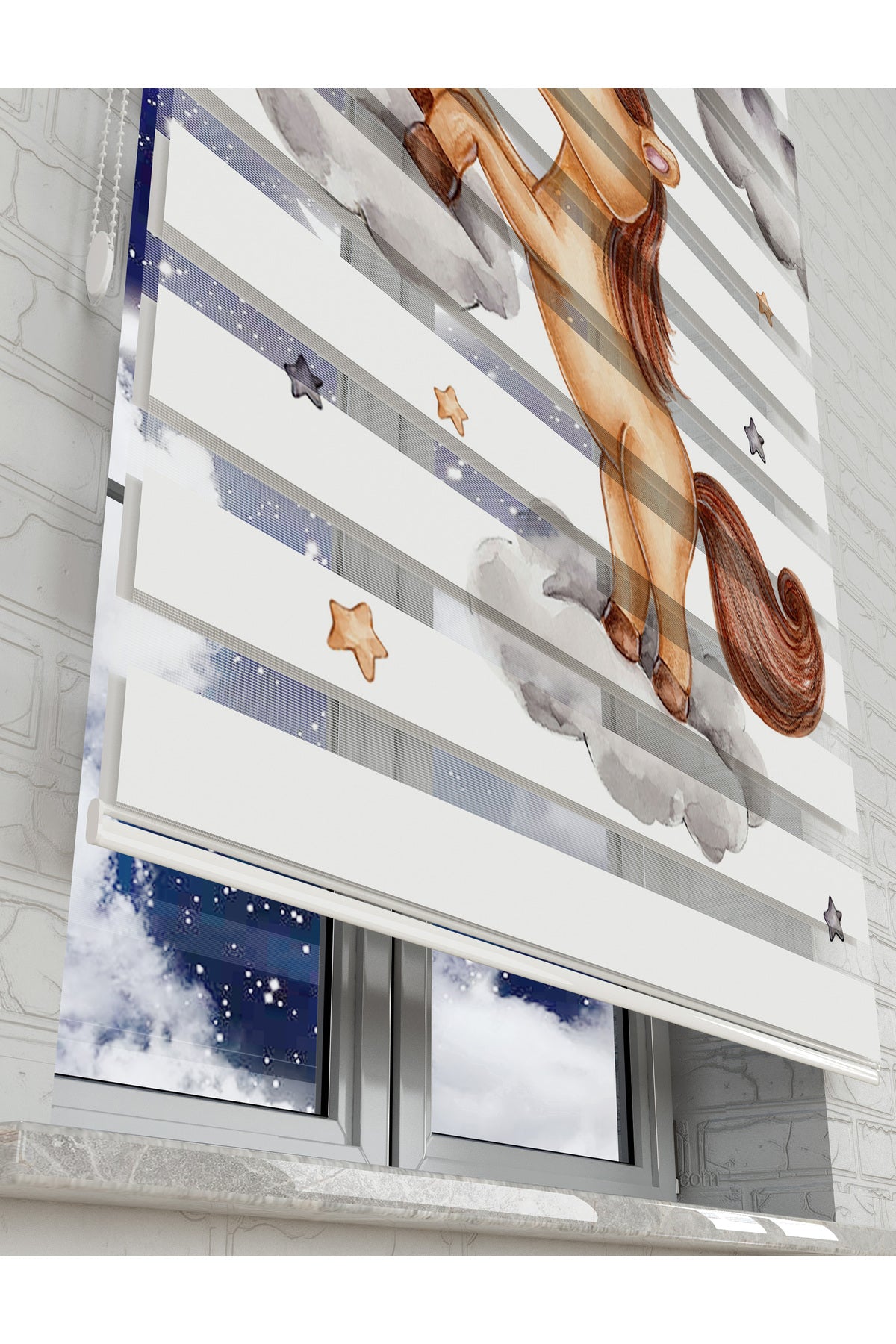 çocuk odası zebra perde