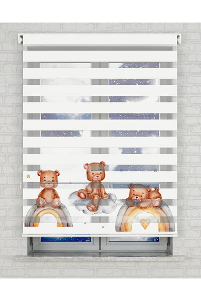 baskılı zebra perde