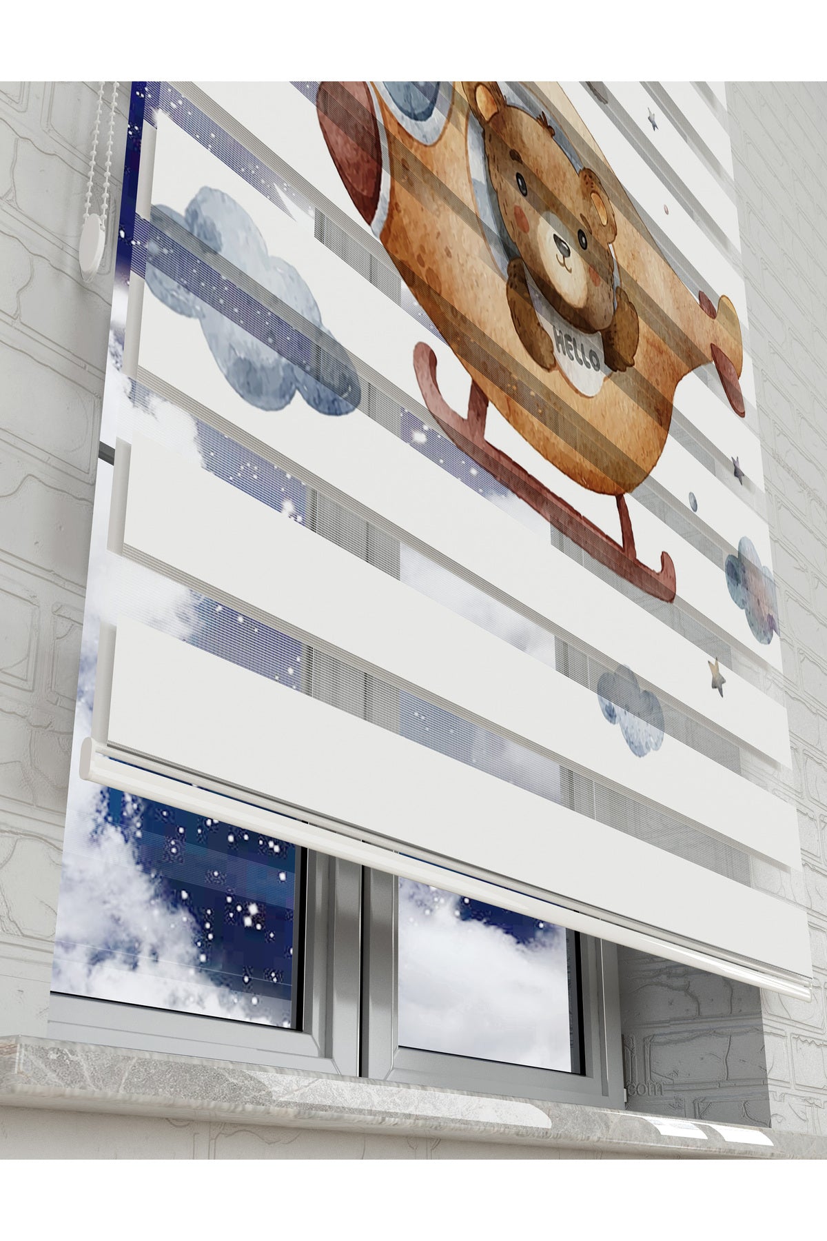 çocuk odası zebra perde