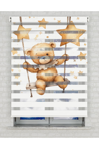 baskılı zebra perde