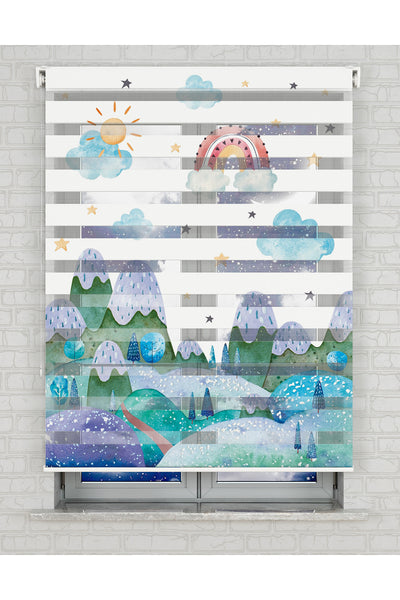 baskılı zebra perde