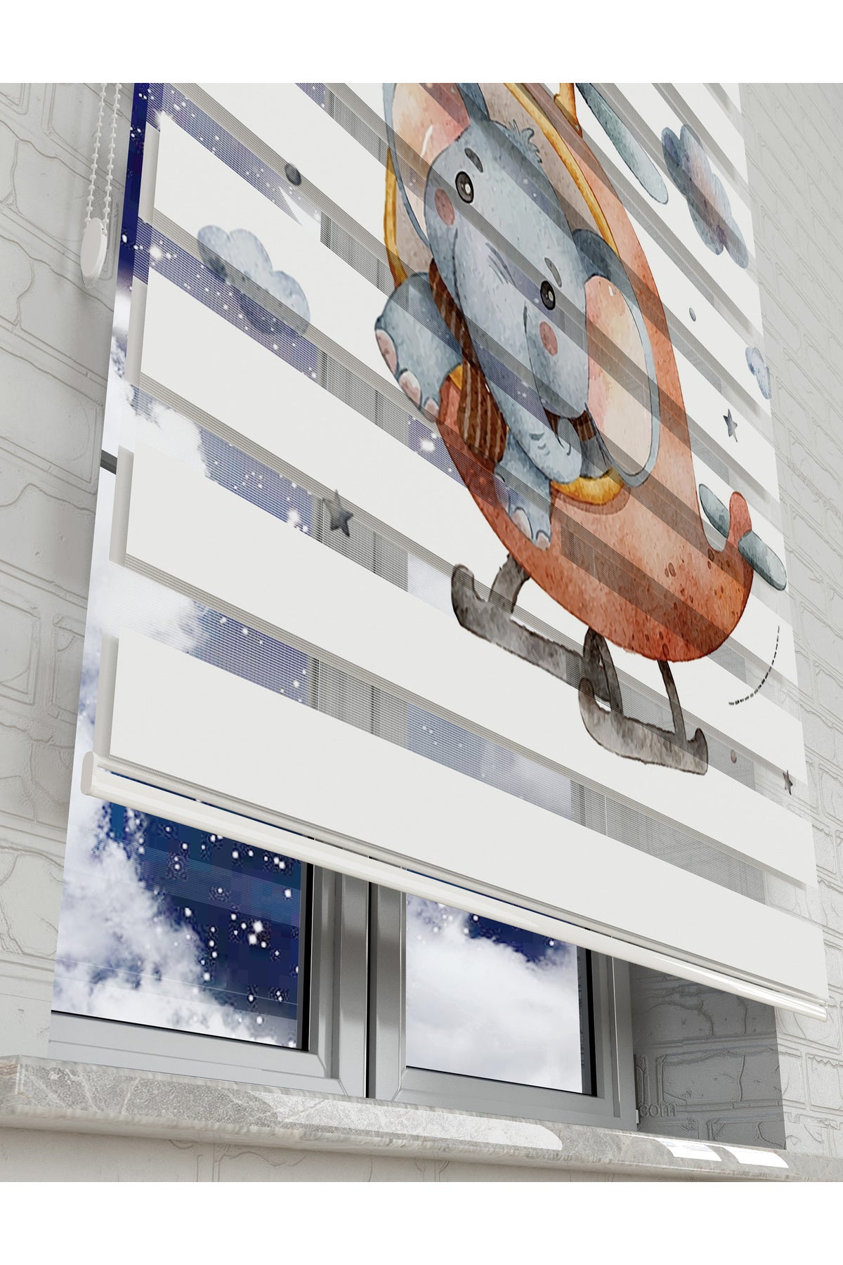 çocuk odası zebra perde