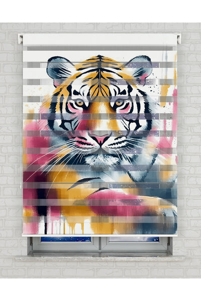 baskılı zebra perde