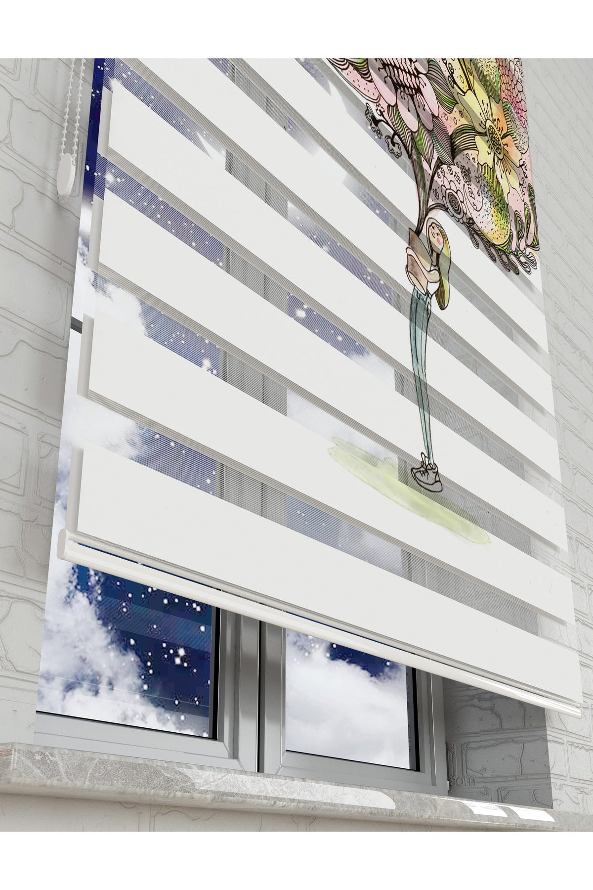 çocuk odası zebra perde