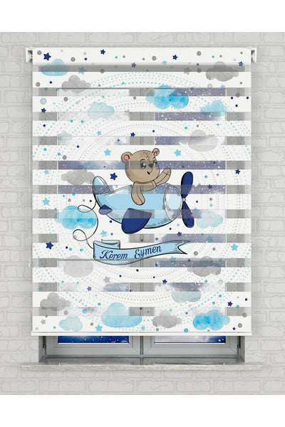 baskılı zebra perde