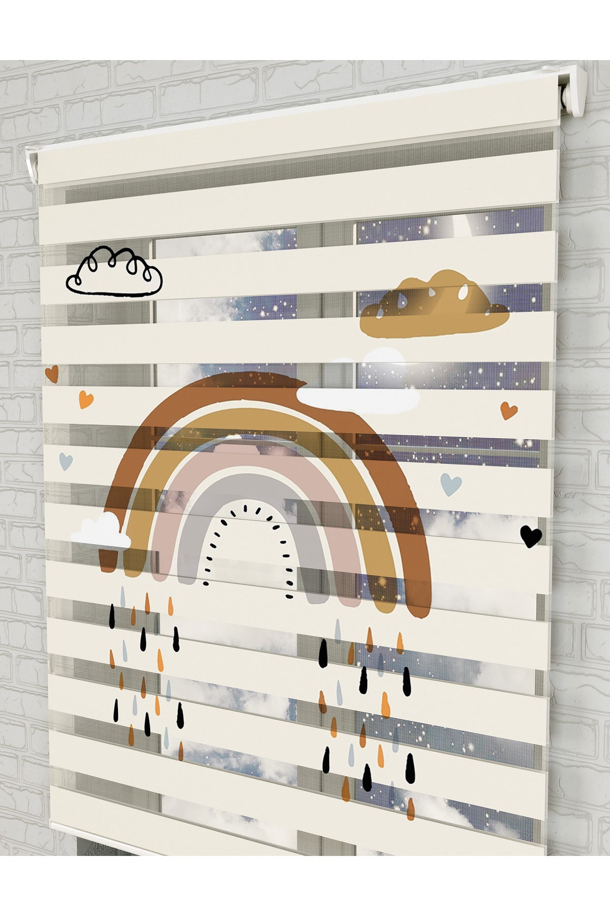 bebek odası zebra perde