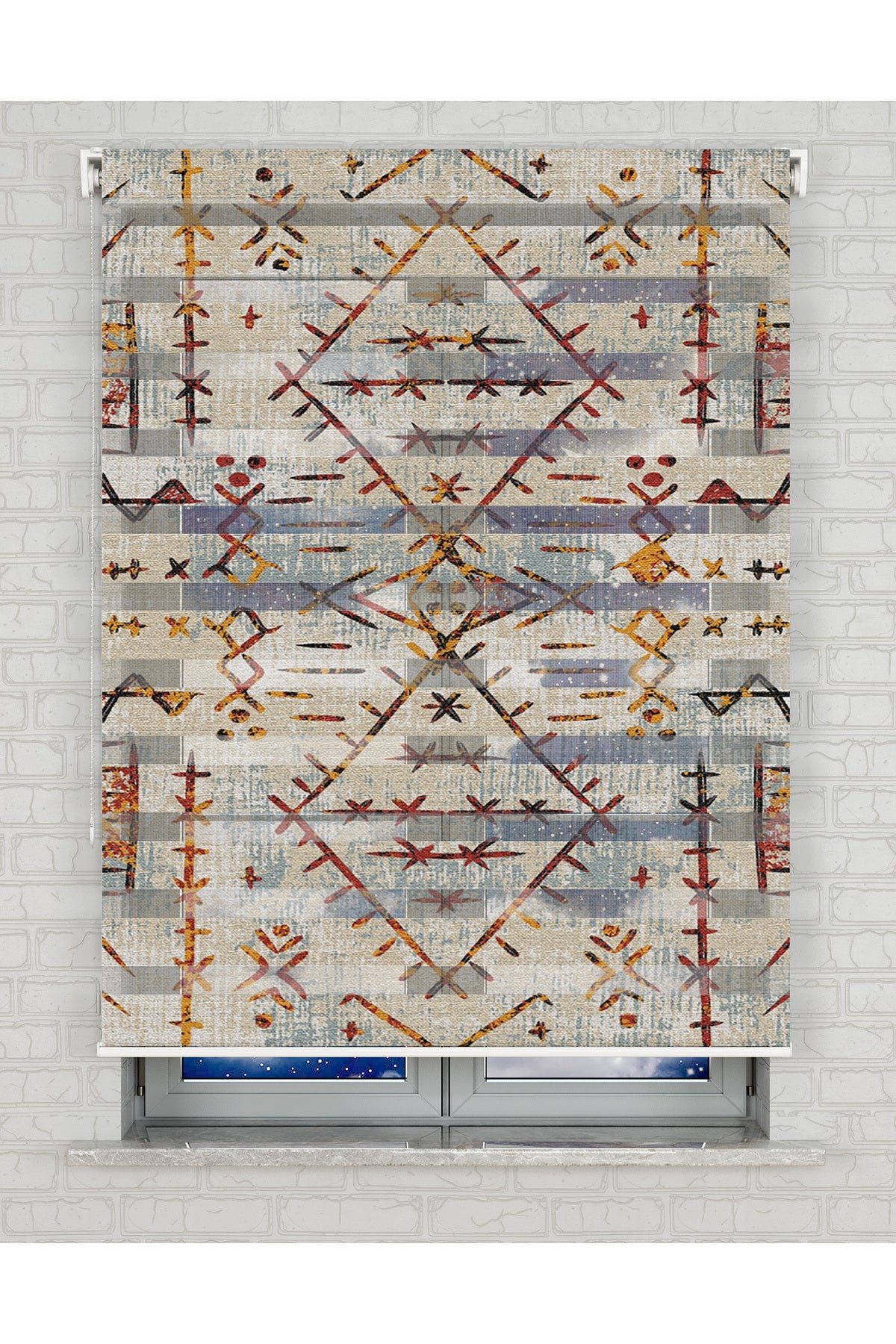 baskılı zebra perde