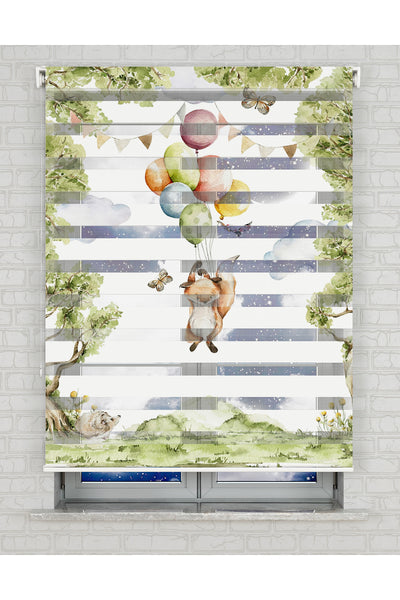 baskılı zebra perde