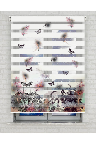 baskılı zebra perde