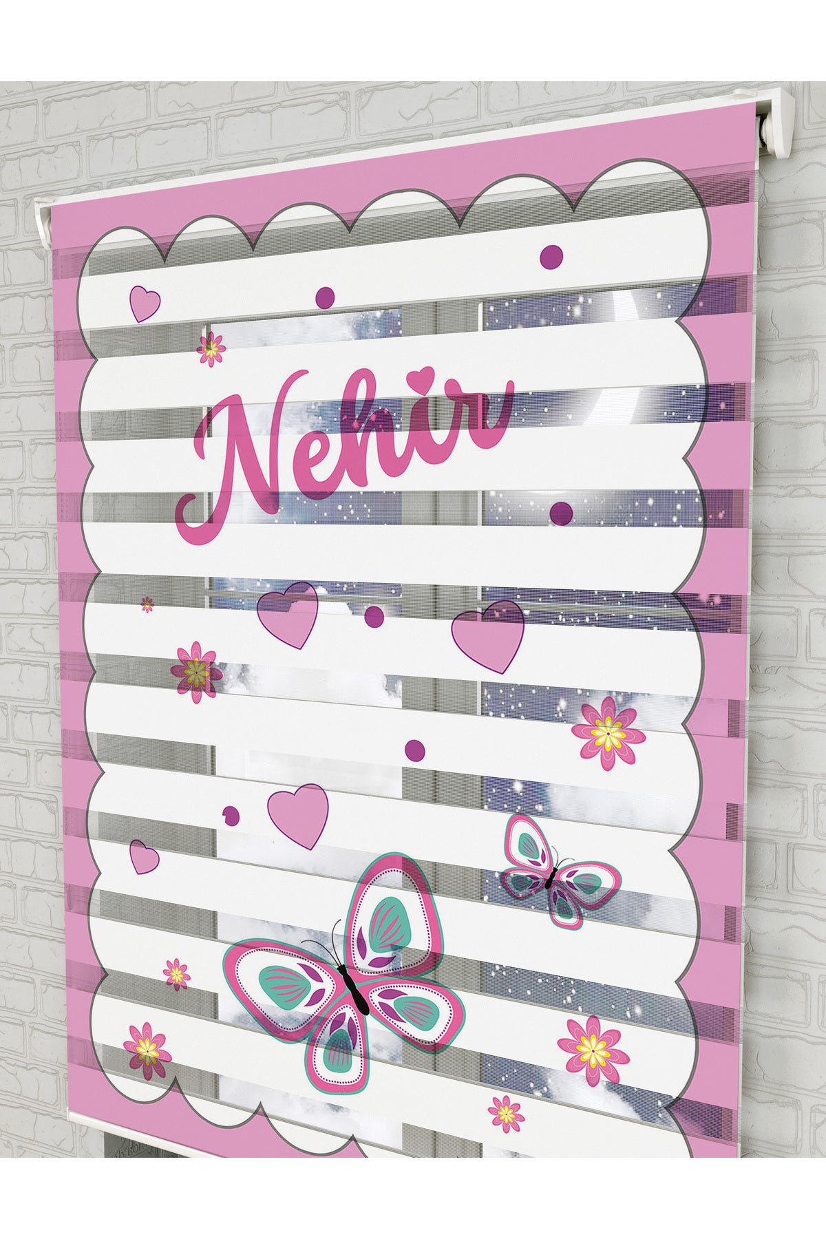 bebek odası zebra perde