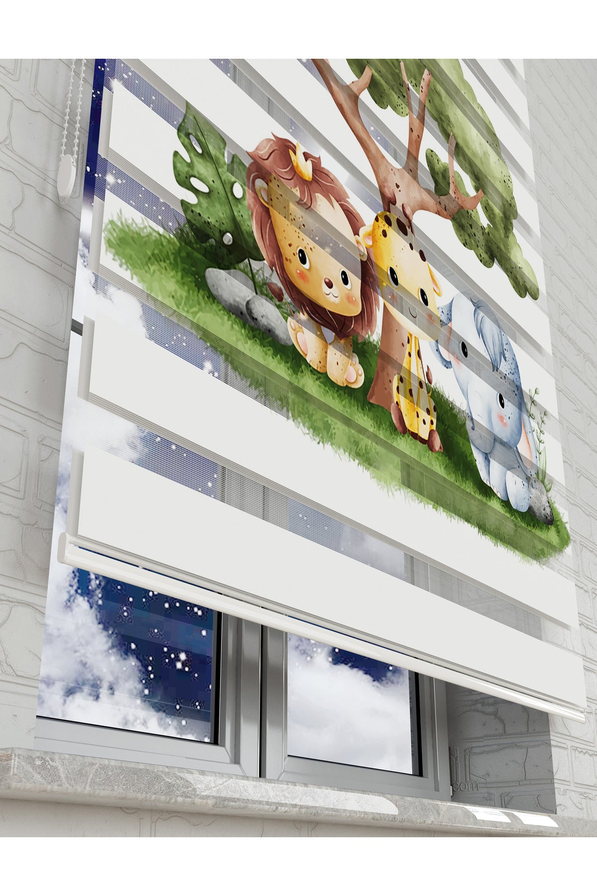 çocuk odası zebra perde