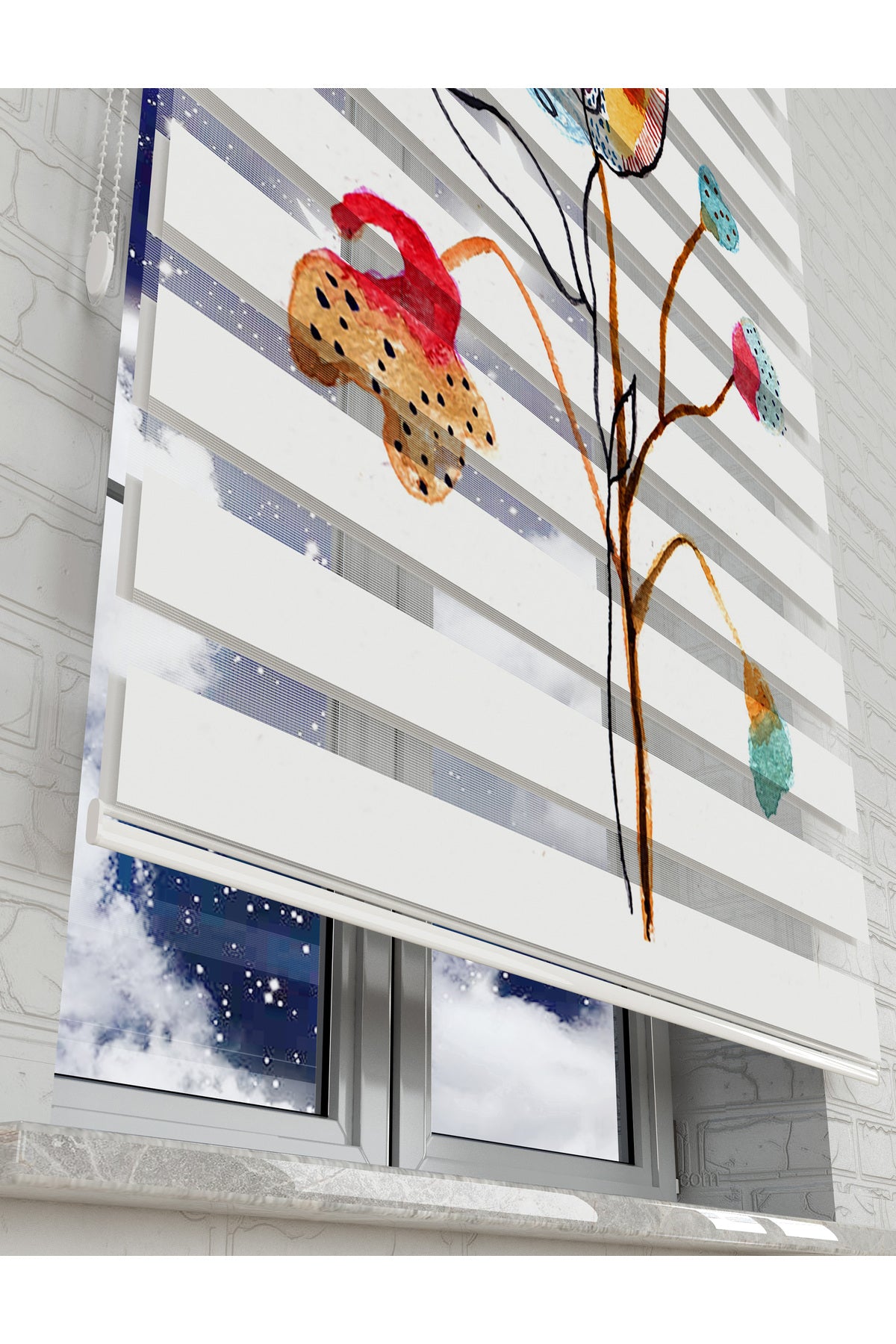 çocuk odası zebra perde