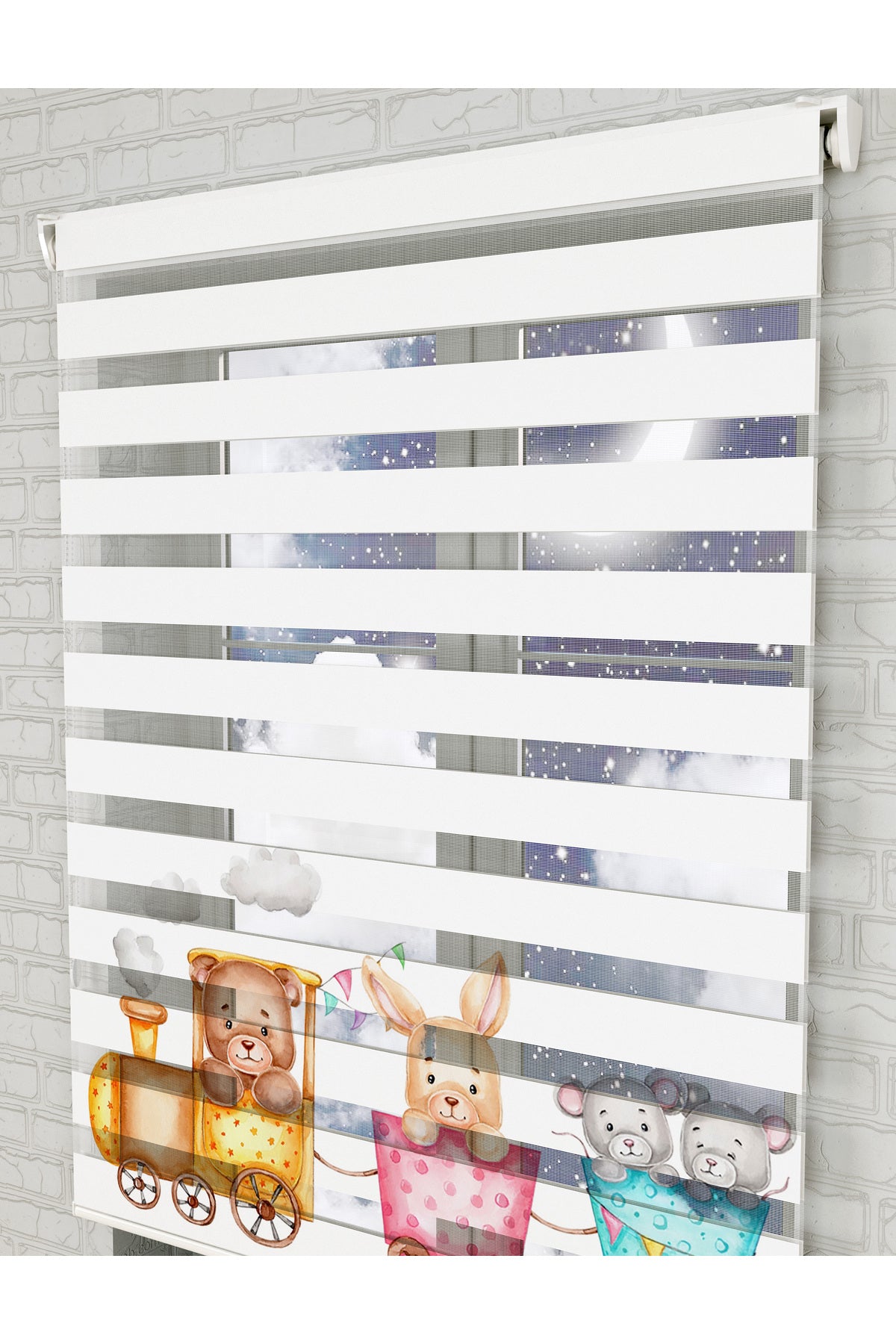 bebek odası zebra perde