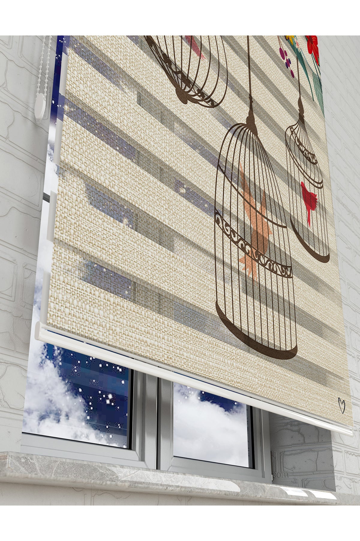 çocuk odası zebra perde