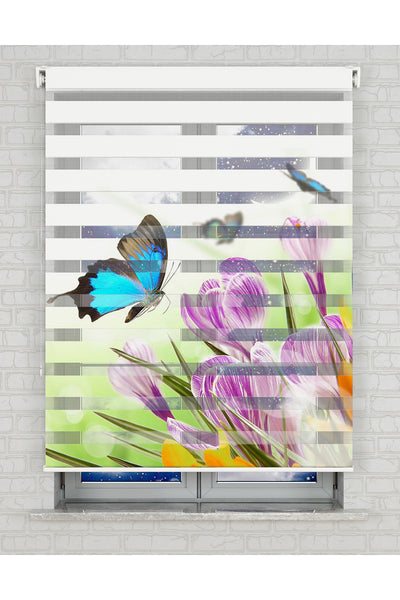 baskılı zebra perde