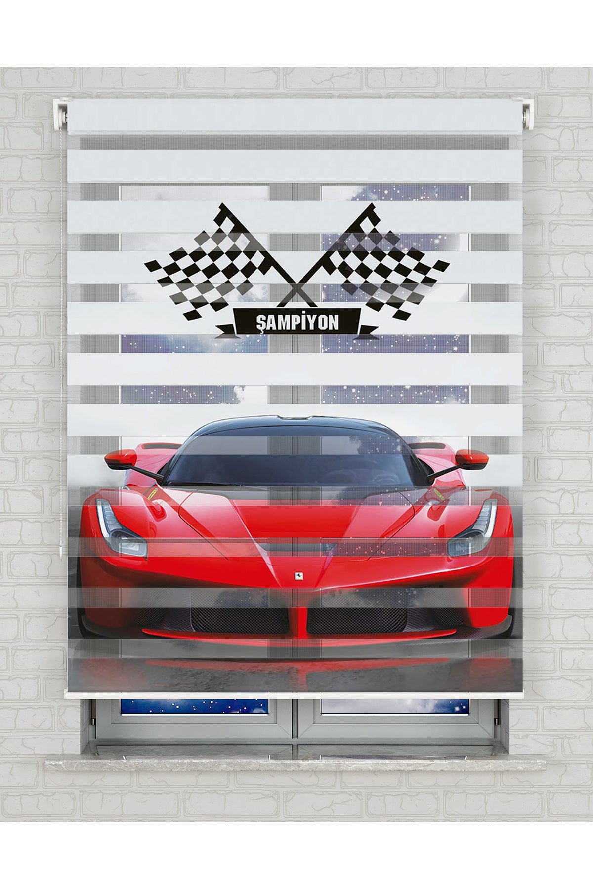 baskılı zebra perde