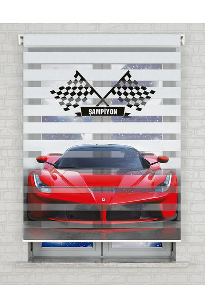 baskılı zebra perde