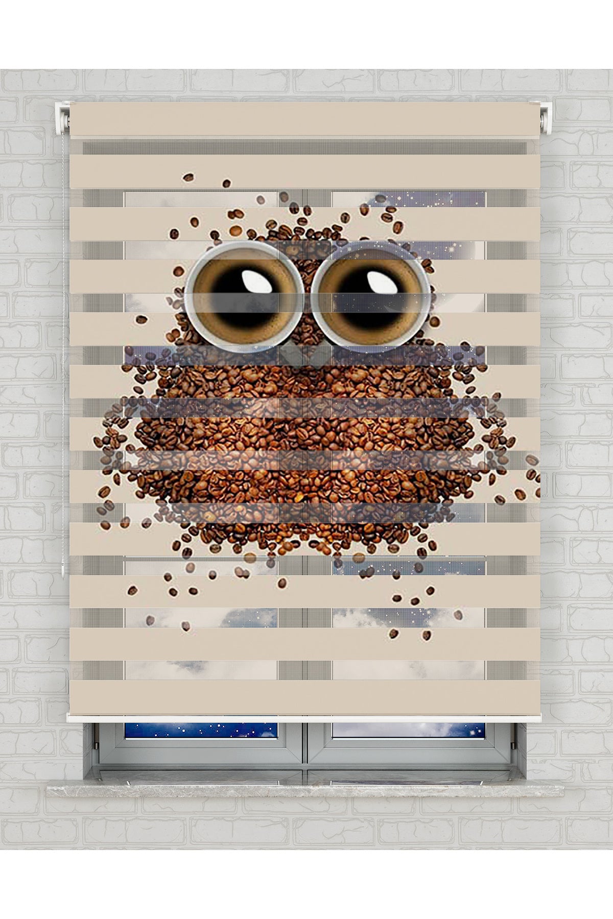 baskılı zebra perde