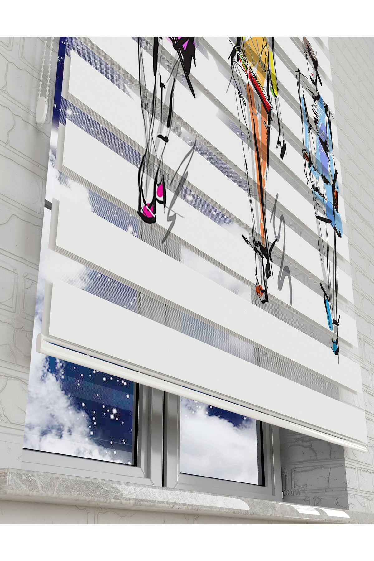 çocuk odası zebra perde