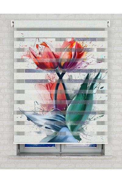 baskılı zebra perde