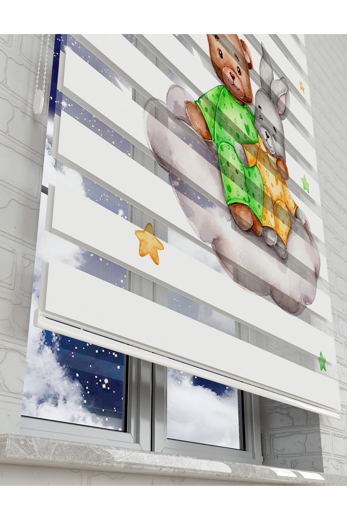 çocuk odası zebra perde