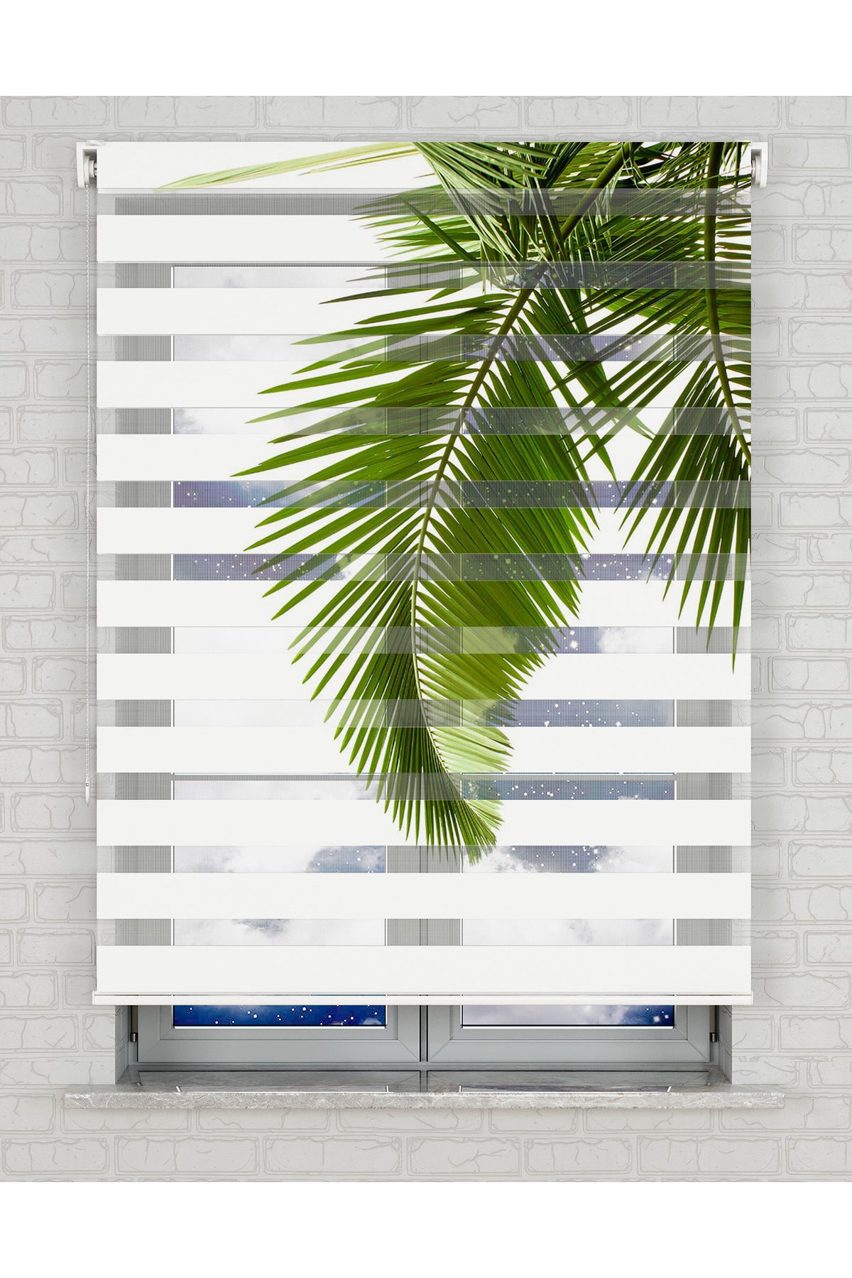 baskılı zebra perde