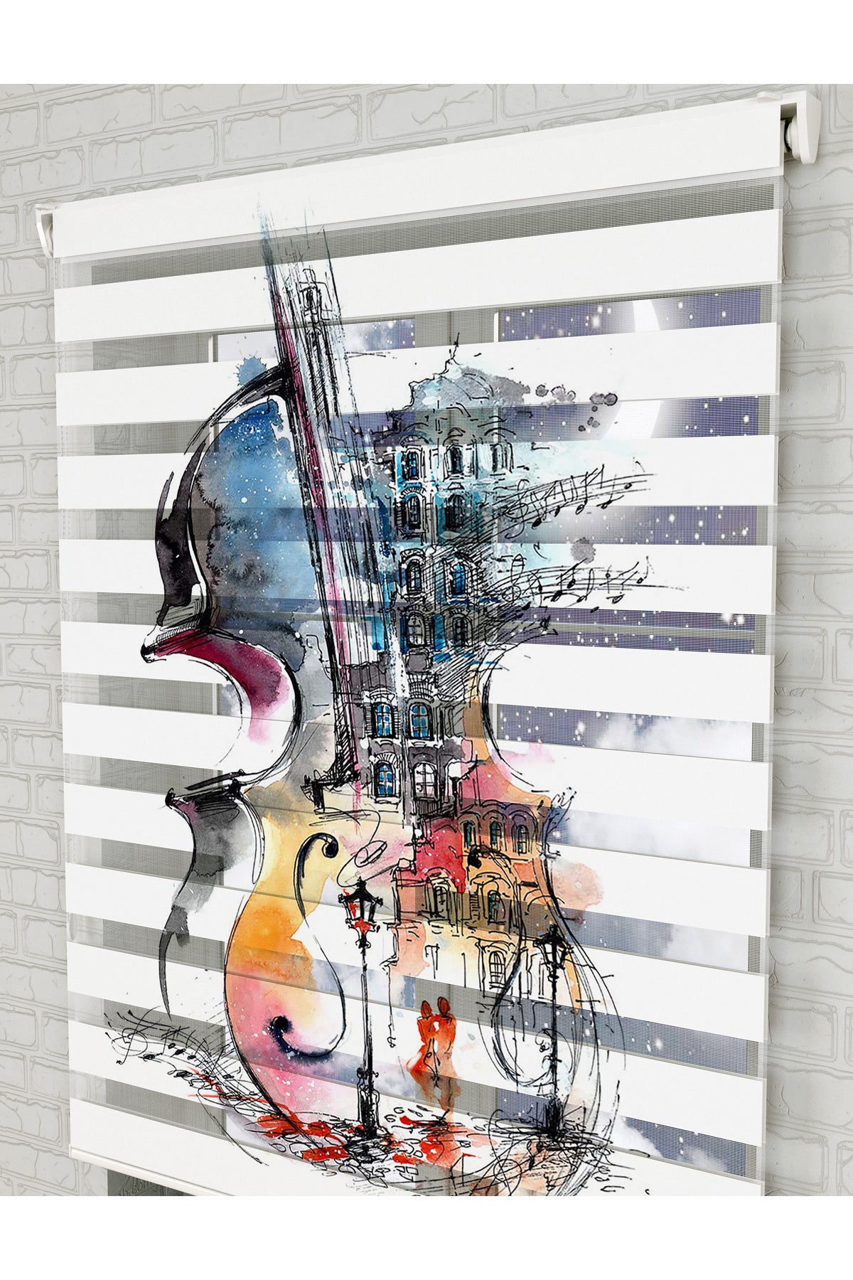 bebek odası zebra perde