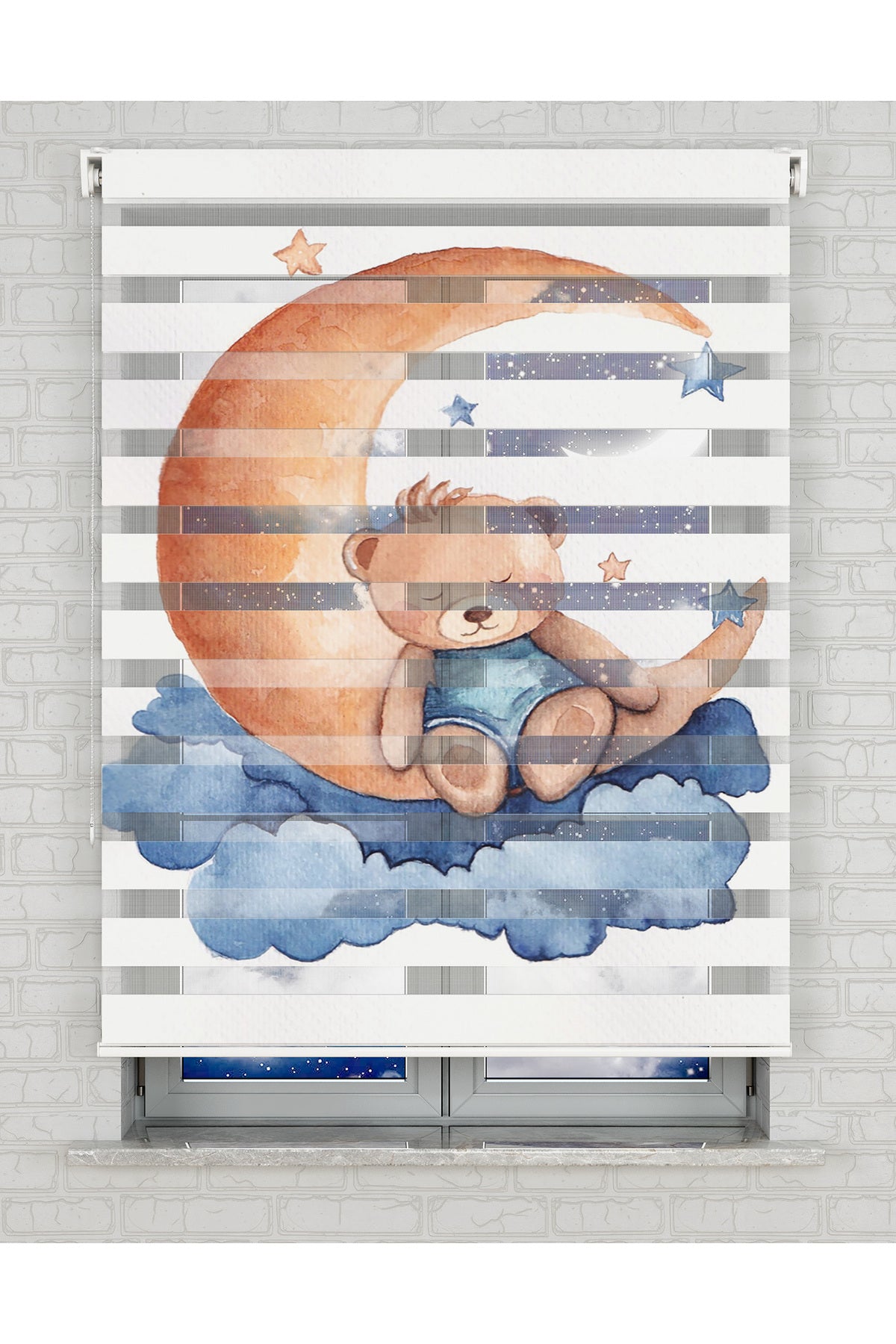 baskılı zebra perde