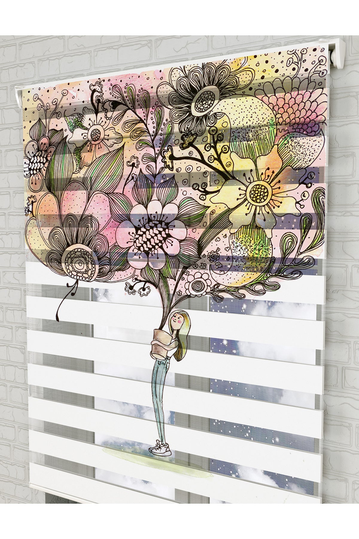 bebek odası zebra perde