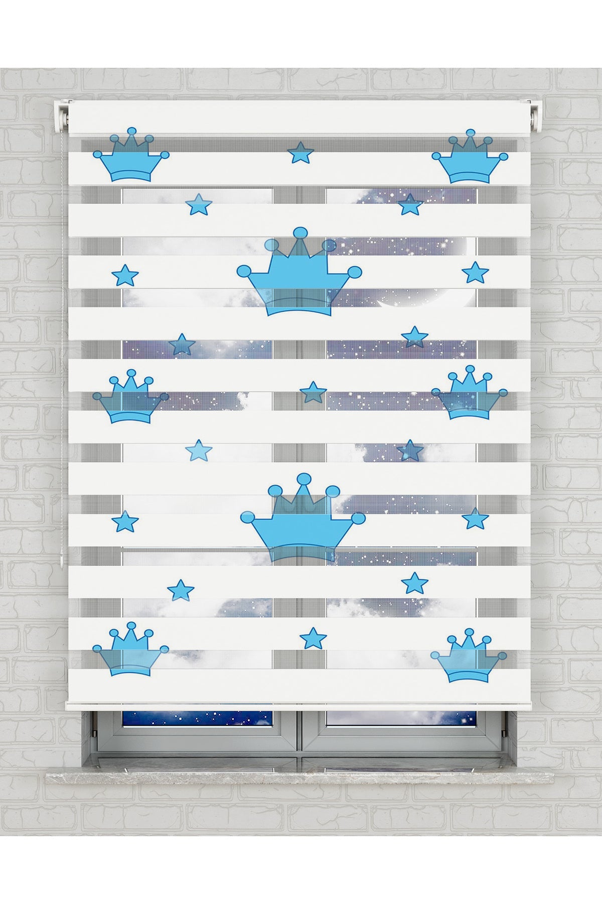 baskılı zebra perde