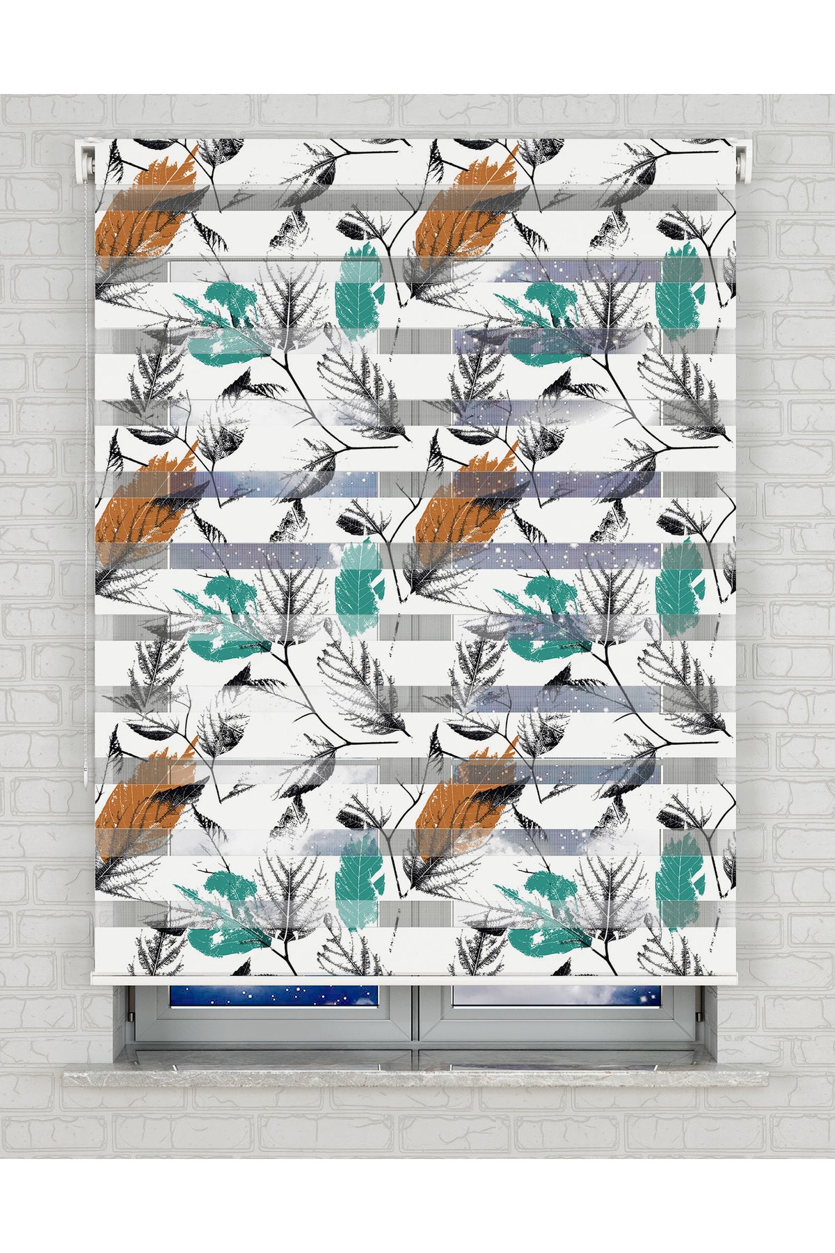 baskılı zebra perde