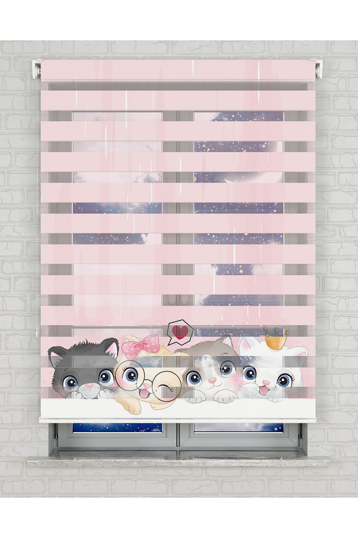 baskılı zebra perde