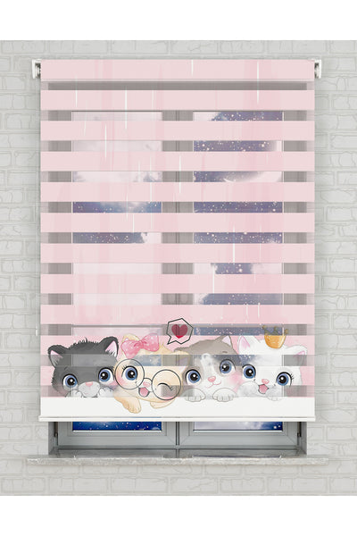 baskılı zebra perde