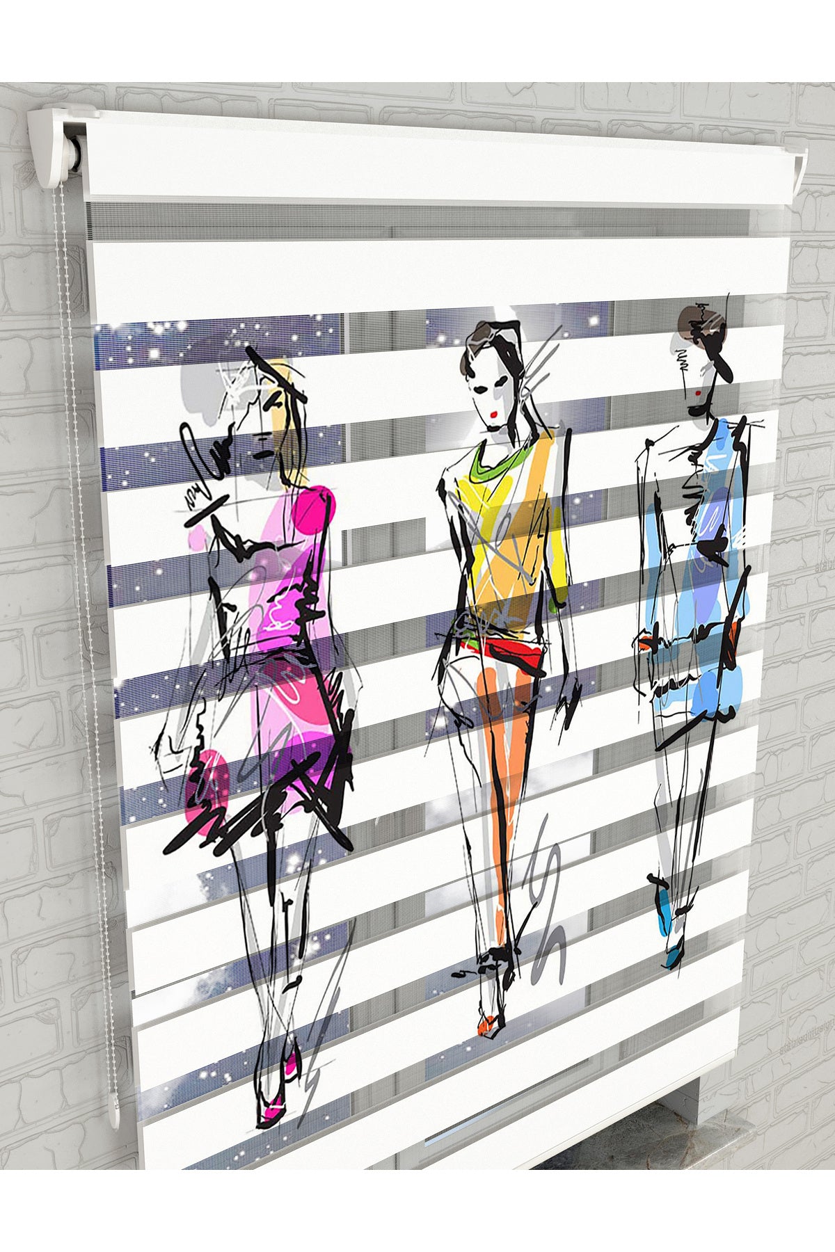 dijital baskılı zebra perde