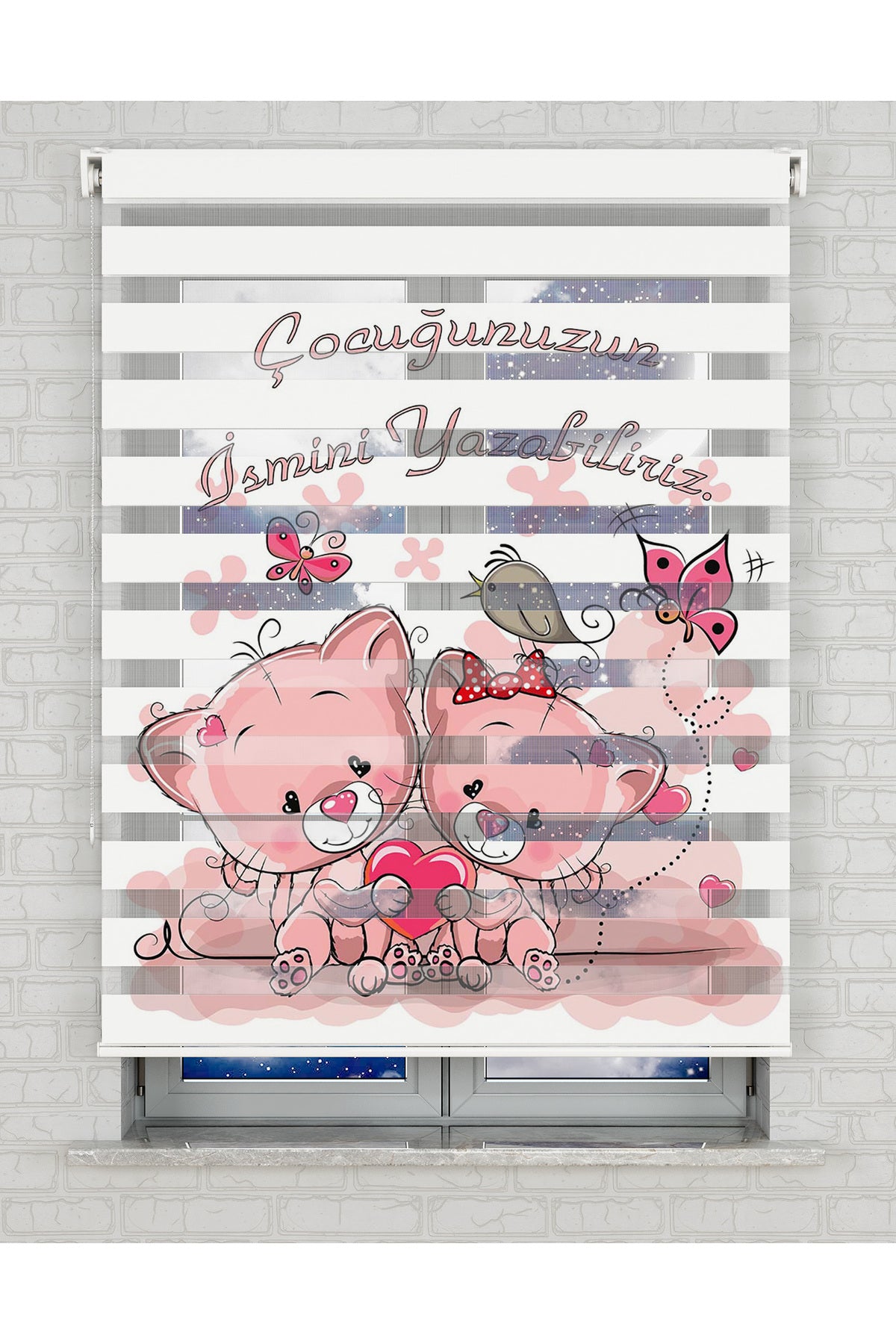 baskılı zebra perde