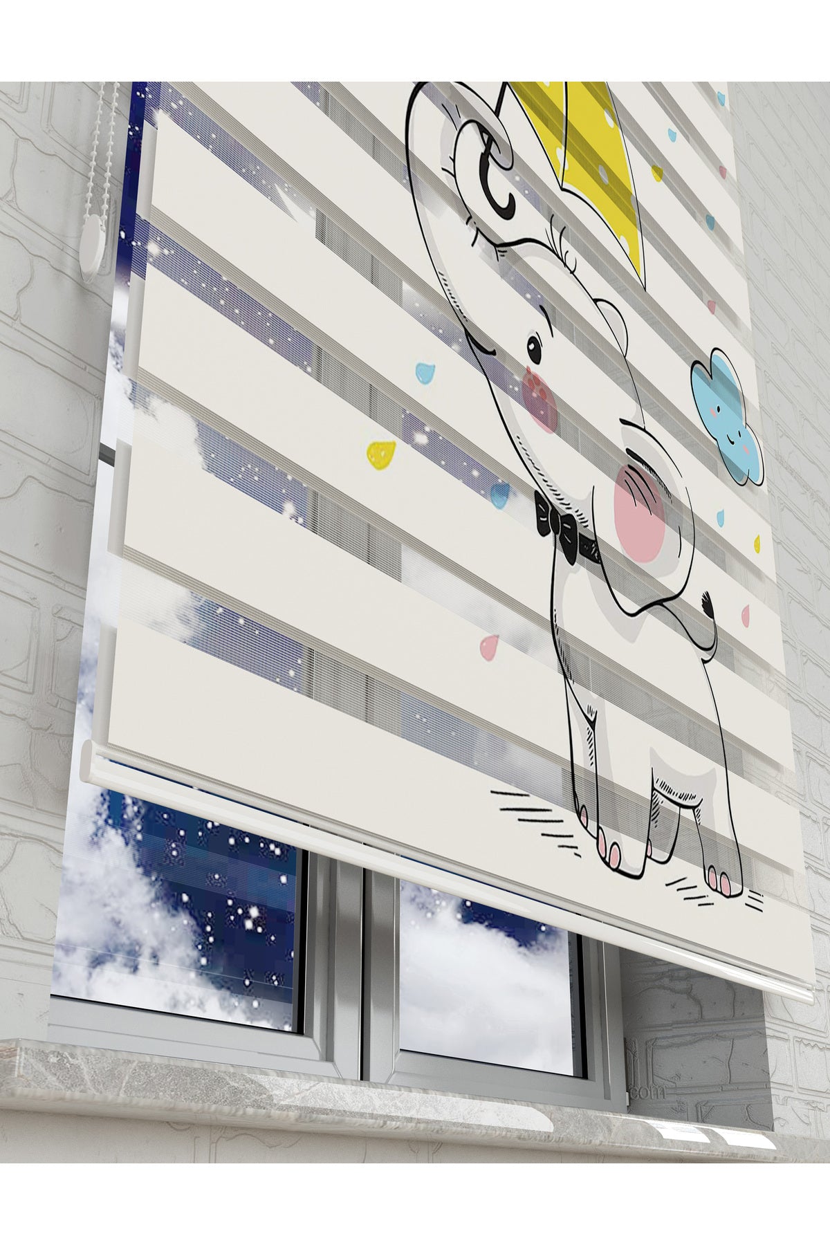 çocuk odası zebra perde