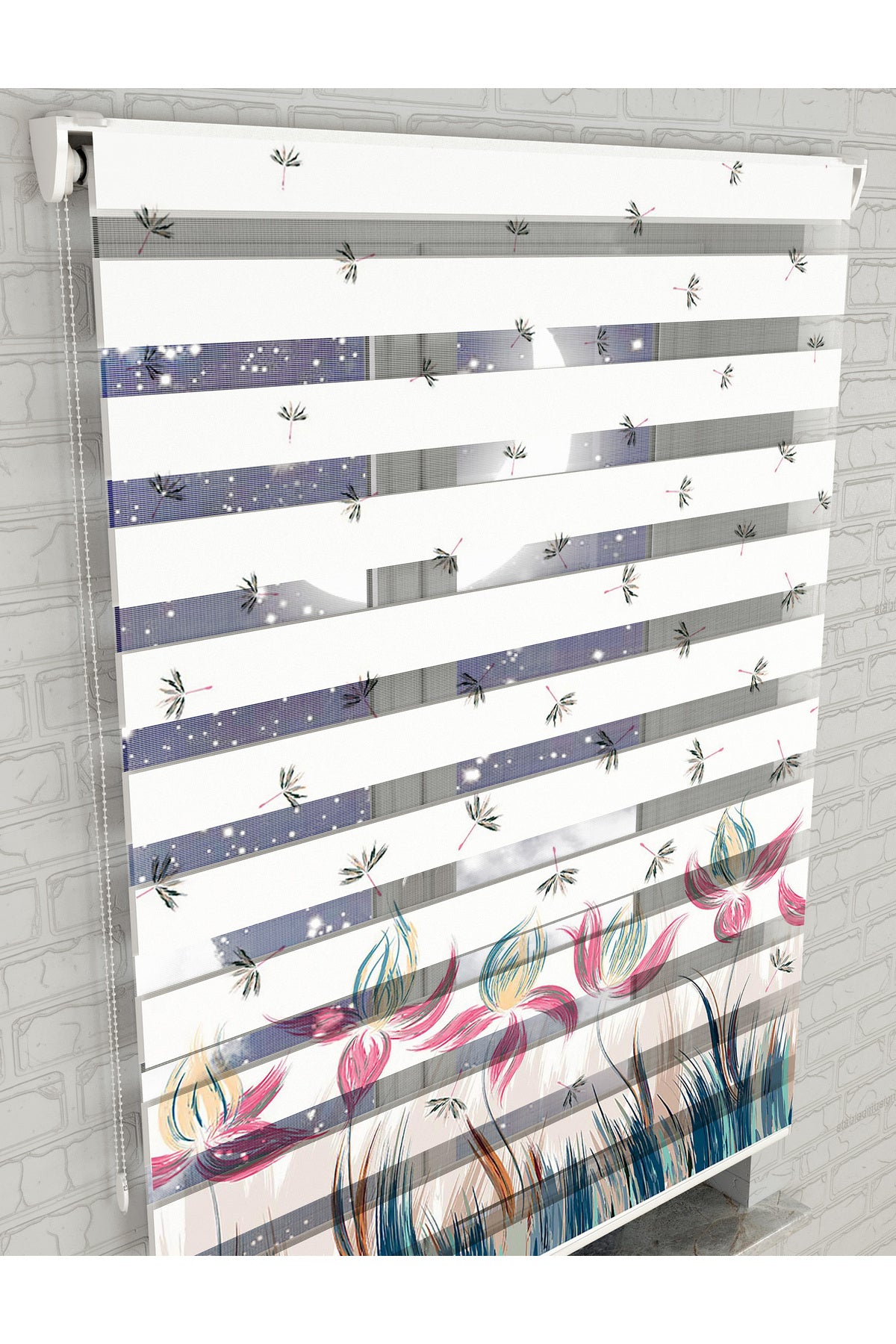 dijital baskılı zebra perde