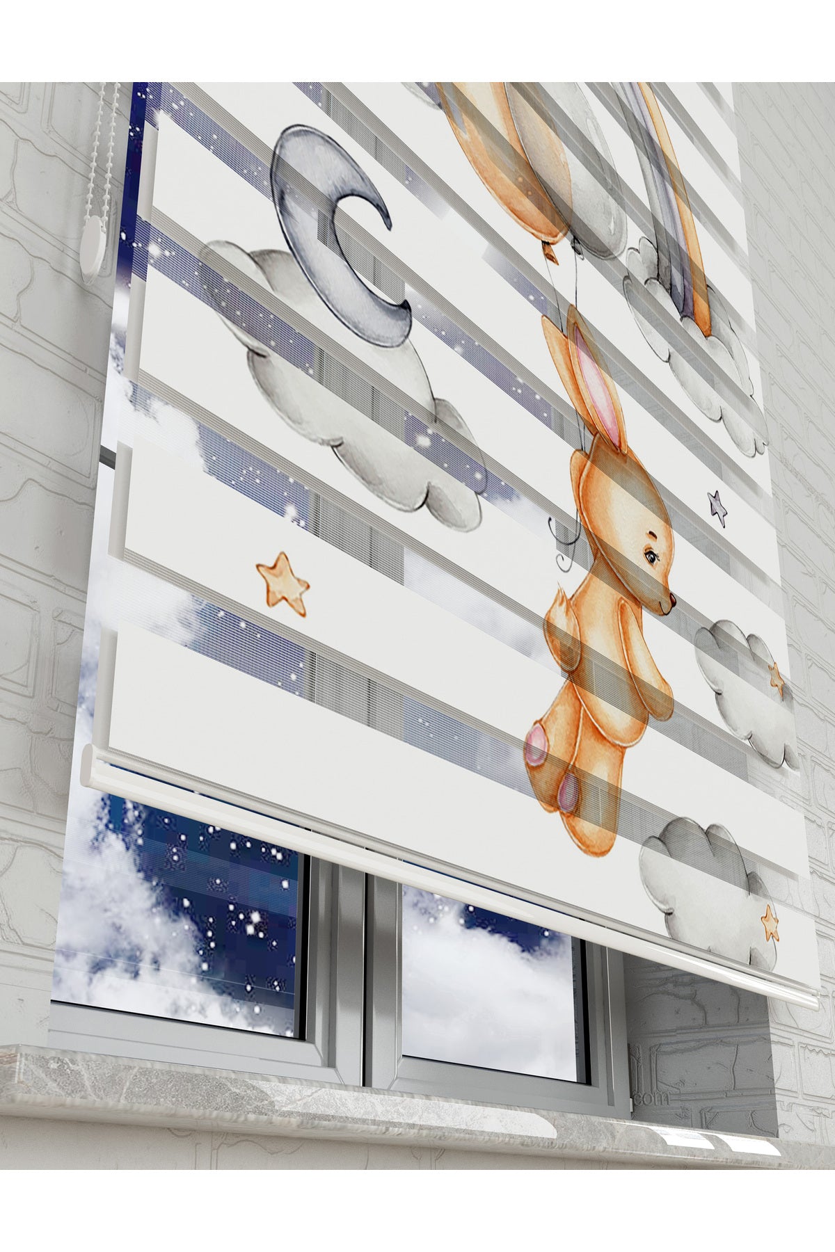 çocuk odası zebra perde