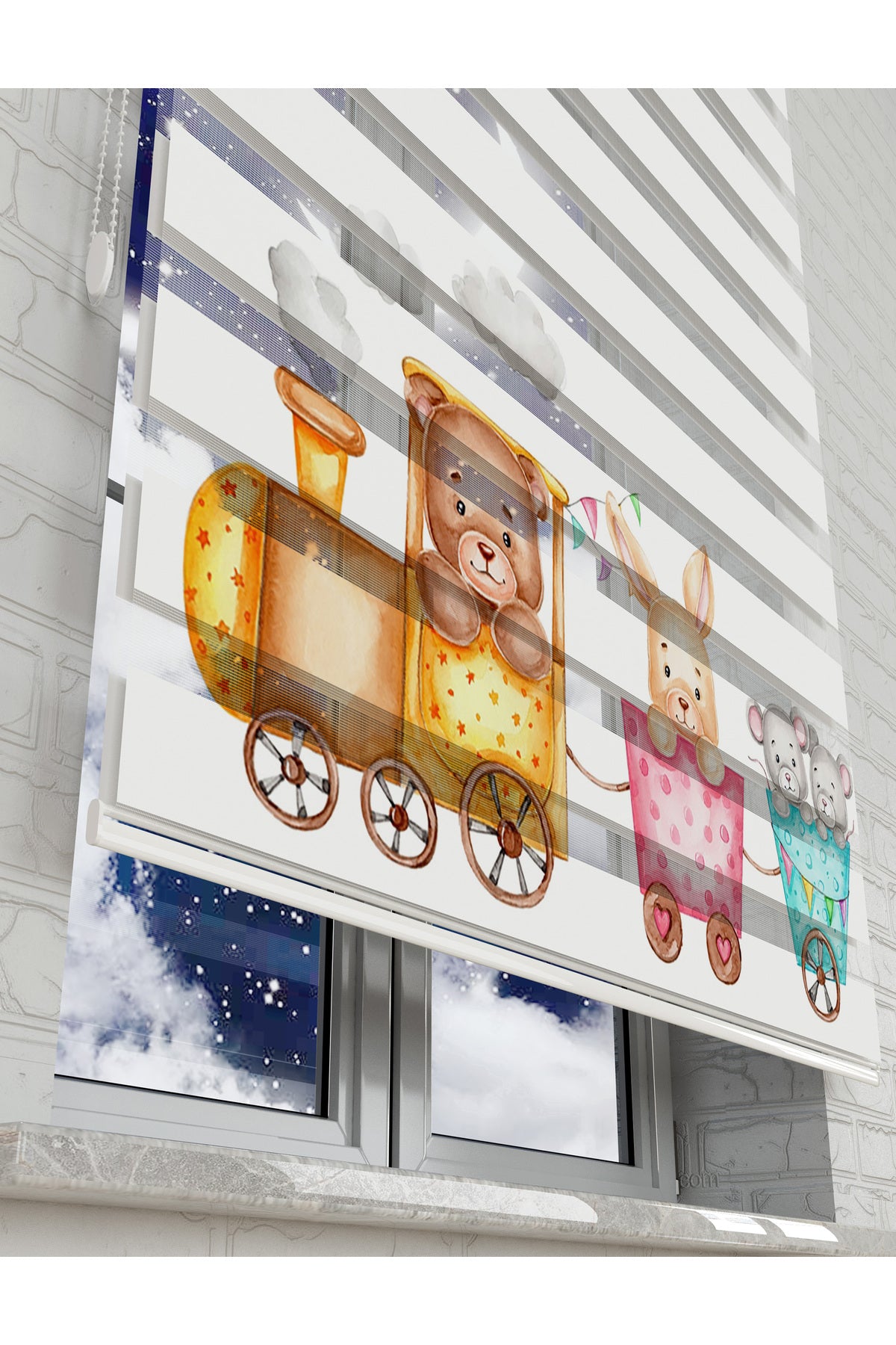 çocuk odası zebra perde