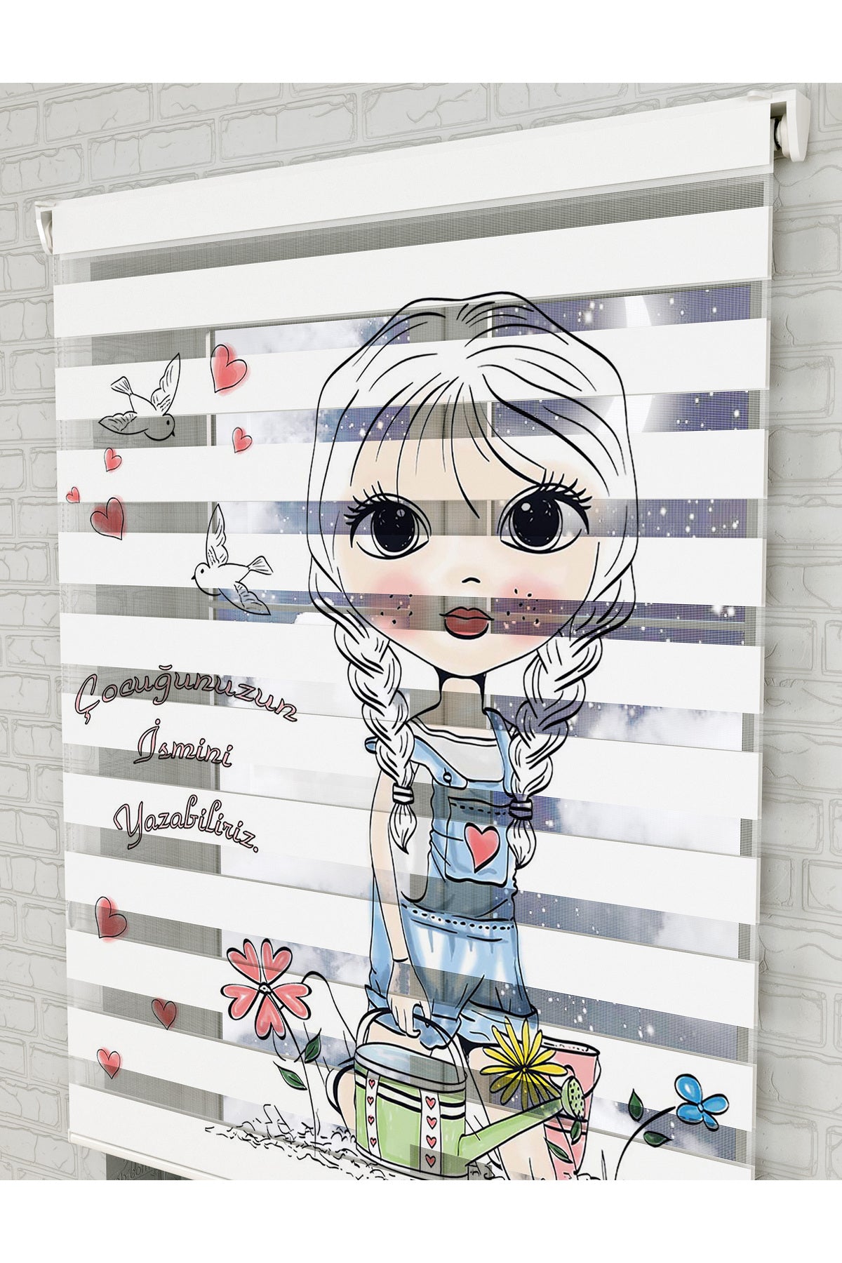 bebek odası zebra perde