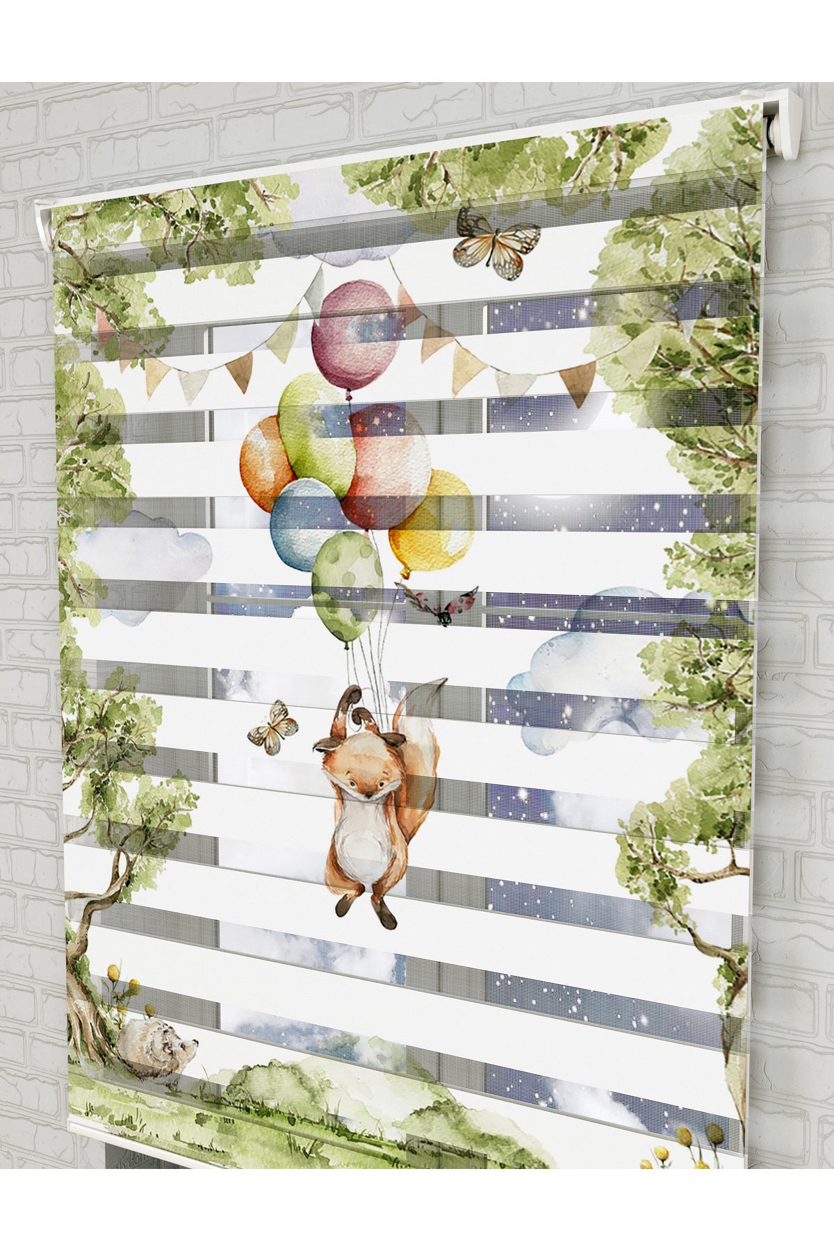 bebek odası zebra perde