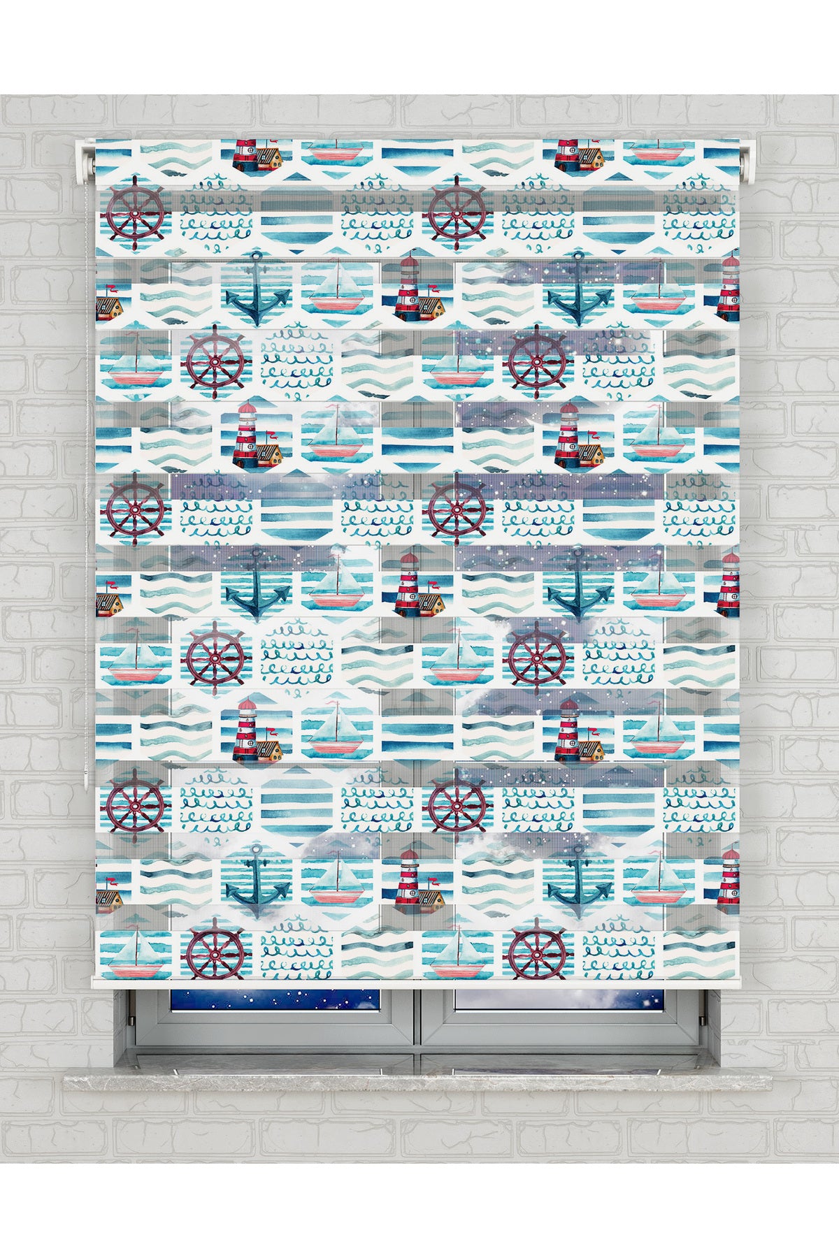 baskılı zebra perde