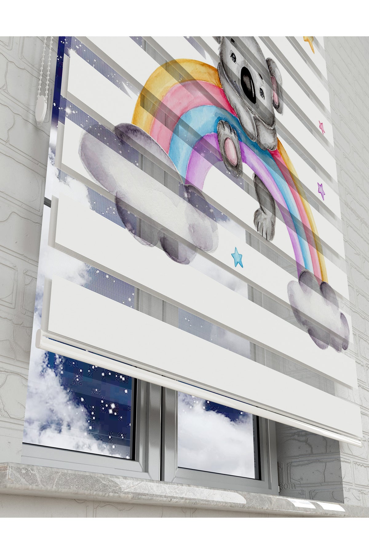 çocuk odası zebra perde