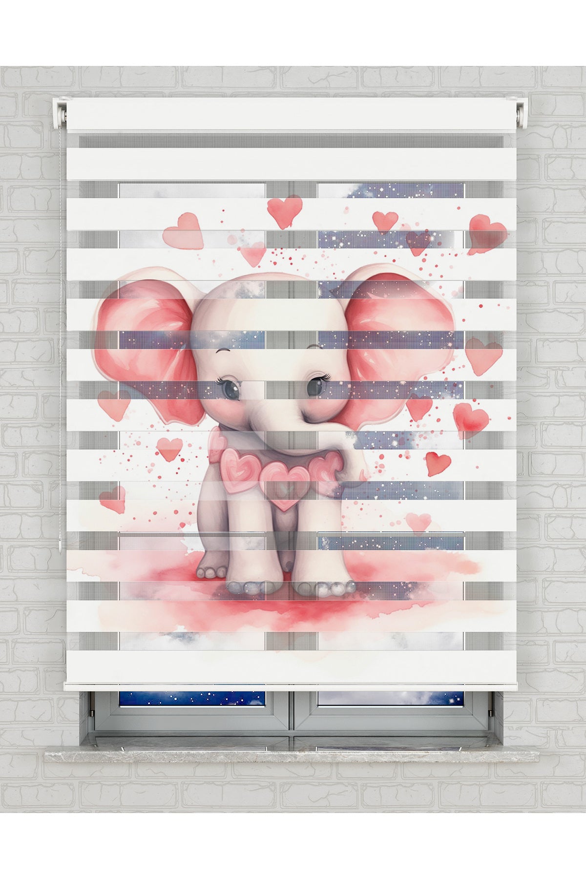 baskılı zebra perde