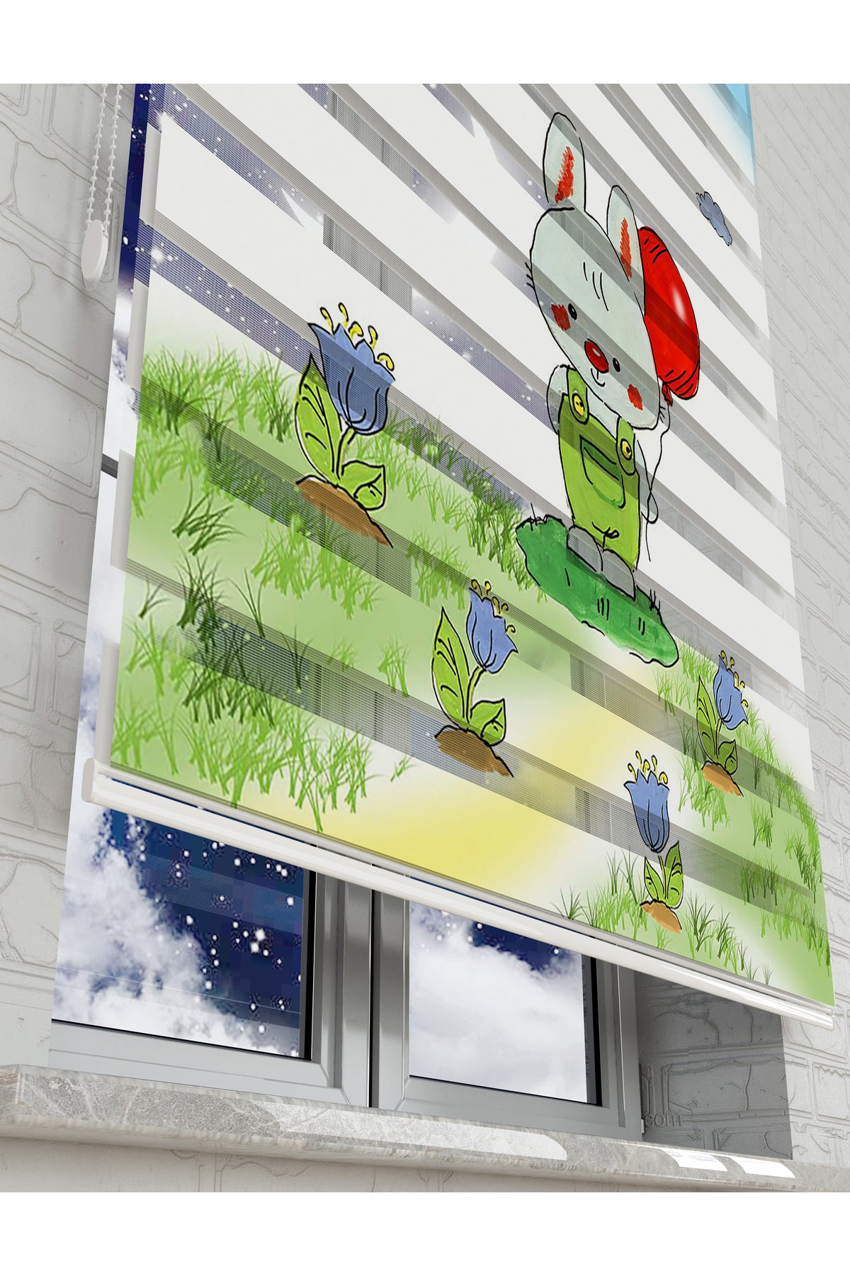 çocuk odası zebra perde